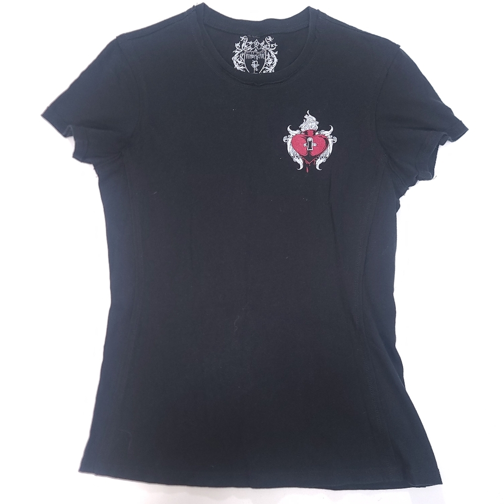 Y2K Criss Angel Mind Freak Punk Goth Magic Black Shirt Large
